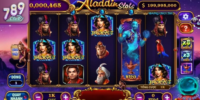 Aladdin Slots 789CLUB Nổ Hũ Khám Phá Thế Giới Giải Trí Thưởng Cao 3 Lựa chọn thời điểm vàng khi chơi Aladdin