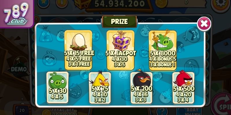 Angry Birds Slots 789CLUB Bí Quyết Đổi Đời Từ Trò Chơi Nổ Hũ 2 Biểu tượng Scatter trong Angry Birds Slots 789CLUB