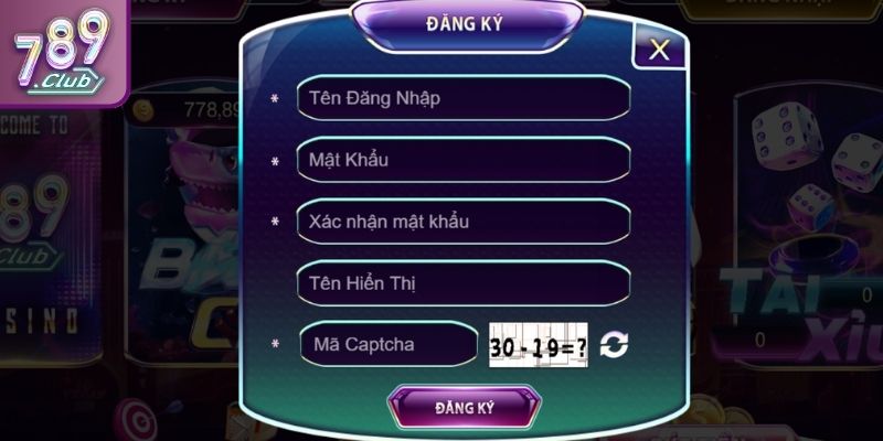 Đăng Ký 789club 2 Điền thông tin đăng ký 789CLUB