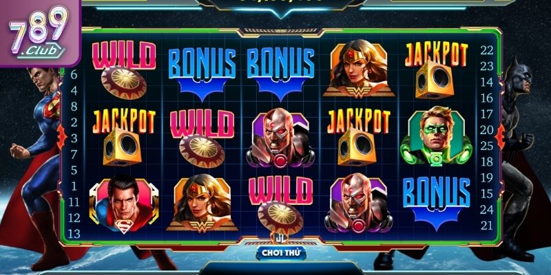 Justice League 789CLUB Giải Mã Sức Hút Và Nổ Hũ Đỉnh Cao 2 Các biểu tượng đặc biệt trong Justice League 789CLUB
